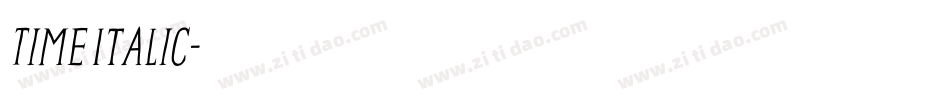 Time Italic字体转换